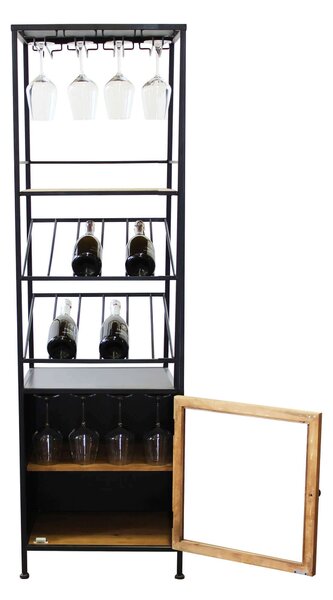 WINE - scaffale per bottiglie e calici