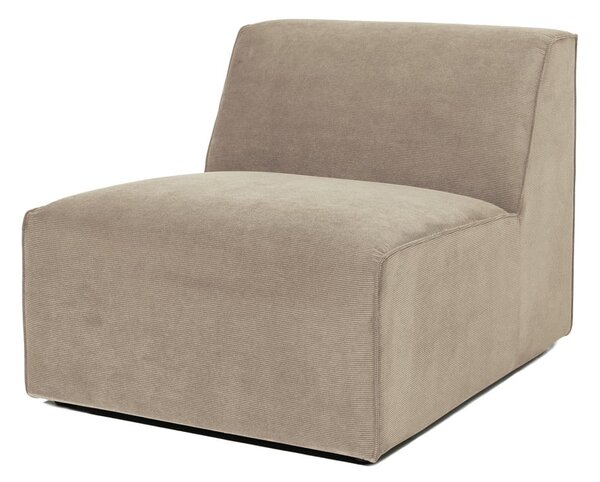 Modulo divano in velluto a coste beige (parte centrale) Sting - Scandic