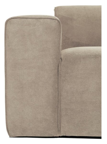 Modulo divano in velluto a coste beige (angolo sinistro) Sting - Scandic