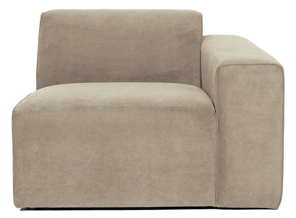 Modulo divano in velluto a coste beige (angolo destro) Sting - Scandic