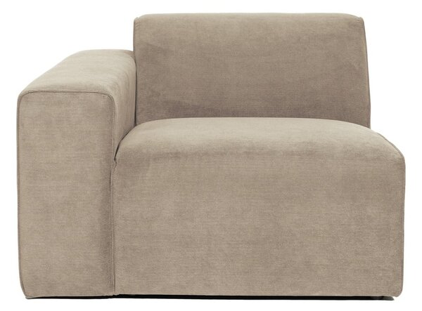 Modulo divano in velluto a coste beige (angolo sinistro) Sting - Scandic