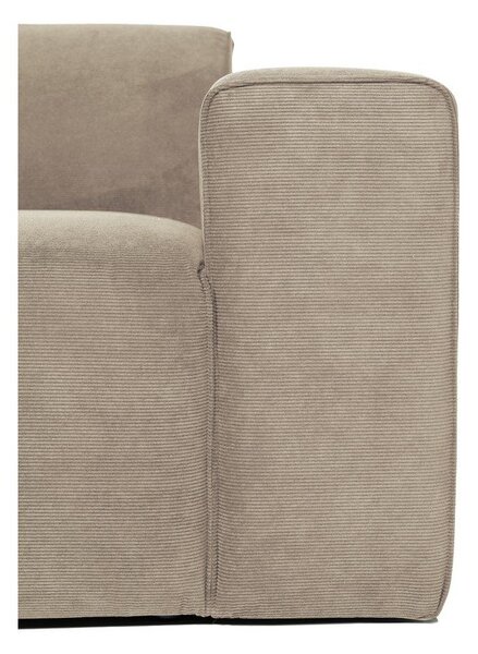 Modulo divano in velluto a coste beige (angolo destro) Sting - Scandic