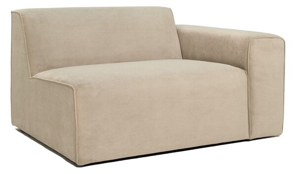 Modulo divano in velluto a coste beige (angolo destro) Sting - Scandic