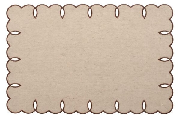 Set 4 tovagliette in cotone e lino ecrù cm 45x30