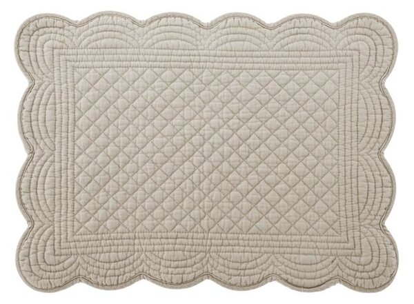Set 4 tovagliette in cotone trapuntate tortora cm 45x33