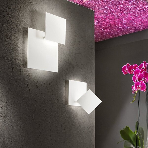 Applique moderna perenz post 8456 b lc 35w led 2800lm metallo bianco orientabile - Perenz
