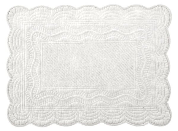 Set 4 tovagliette in cotone trapuntate bianche cm 45x33