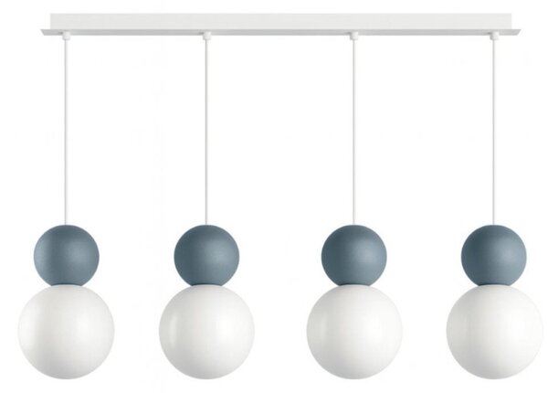 Lampadario moderno top light cottage 1228 s4 r g9 led vetro metallo - Top Light