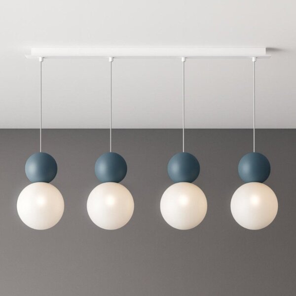 Lampadario moderno top light cottage 1228 s4 r g9 led vetro metallo - Top Light