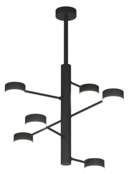 Lampadario moderno top light octopus 1227 6 gx53 led orientabile metallo - Top Light