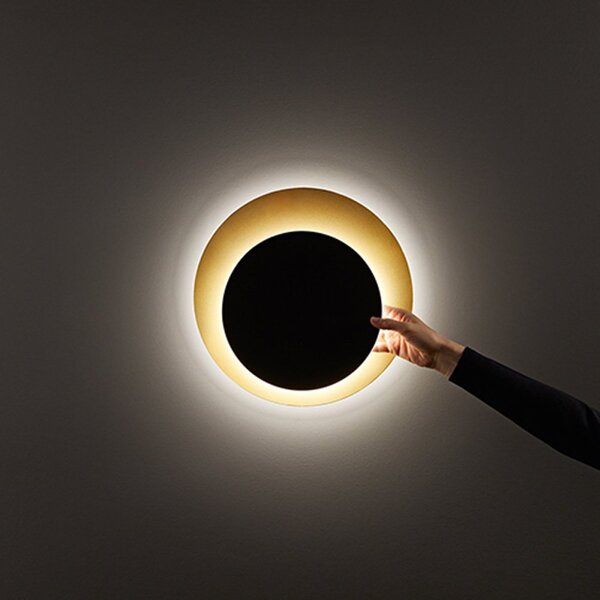 Applique classica perenz drum 8229 or lc 22w led 1877lm metallo oro nero orientabile inclinabile - Perenz