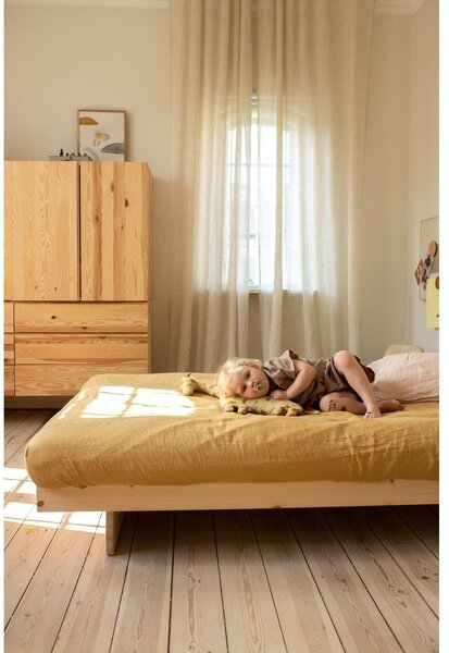 Letto matrimoniale in legno di pino 160x200 cm Kanso - Karup Design