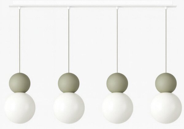 Lampadario moderno top light cottage 1228 s4 r g9 led vetro metallo - Top Light