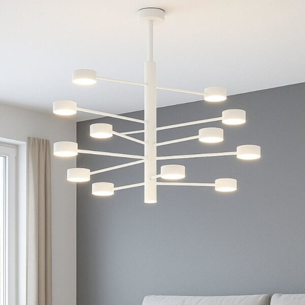 Lampadario moderno top light octopus 1227 12 gx53 led orientabile metallo - Top Light