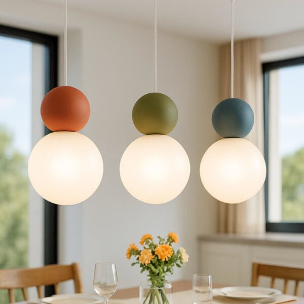 Lampadario moderno top light cottage 1228 s3 r g9 led vetro metallo - Top Light