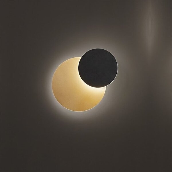 Applique classica perenz drum 8229 or lc 22w led 1877lm metallo oro nero orientabile inclinabile - Perenz
