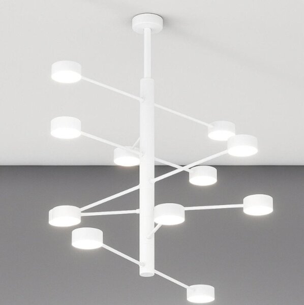 Lampadario moderno top light octopus 1227 12 gx53 led orientabile metallo - Top Light