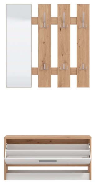 ADDIE - mobile ingresso appendiabiti moderno minimal in legno