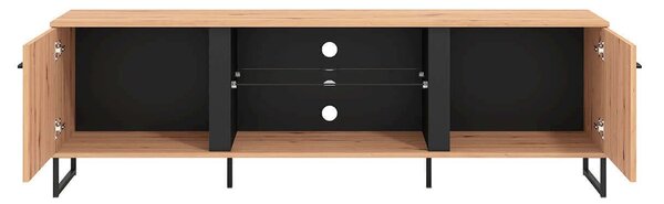 DODO - porta tv moderno colore rovere con 2 ante