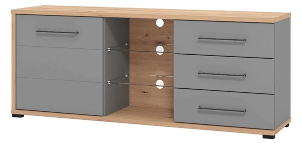ELLIE - porta tv un anta tre cassetti moderno minimal in legno