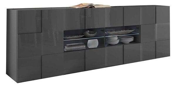 DOMO - madia di design moderno 2 ante e 4 cassetti