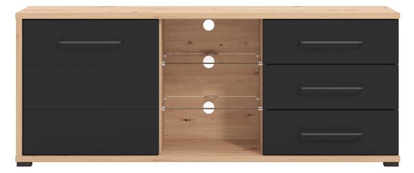 ELLIE - porta tv un anta tre cassetti moderno minimal in legno