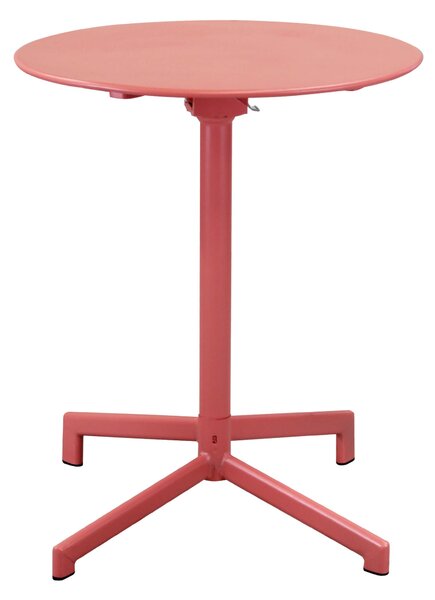 Tavolo tondo Ø60 cm chiudibile da esterno per bar e pub salvaspazio con struttura e piano in acciaio Bazar - Red