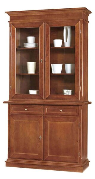 JAQUELINE - credenza con vetrina in legno massello