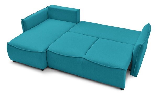 Divano letto angolare turchese (angolo sinistro) Leon - Bobochic Paris