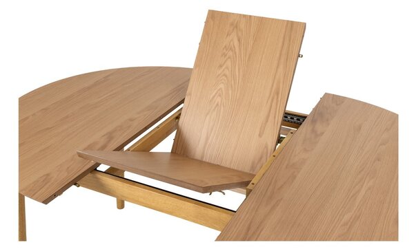 Tavolo da pranzo rotondo con effetto rovere allungabile con estensione ø 115 cm Montreux – Actona