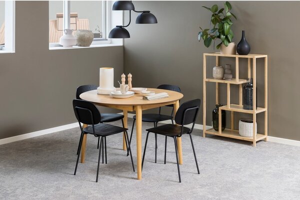 Tavolo da pranzo rotondo con effetto rovere allungabile con estensione ø 115 cm Montreux – Actona