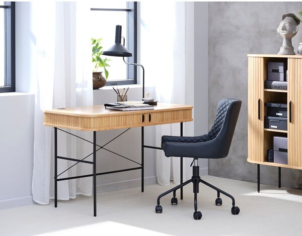 Tavolo da lavoro in rovere 60x120 cm Nola - Unique Furniture