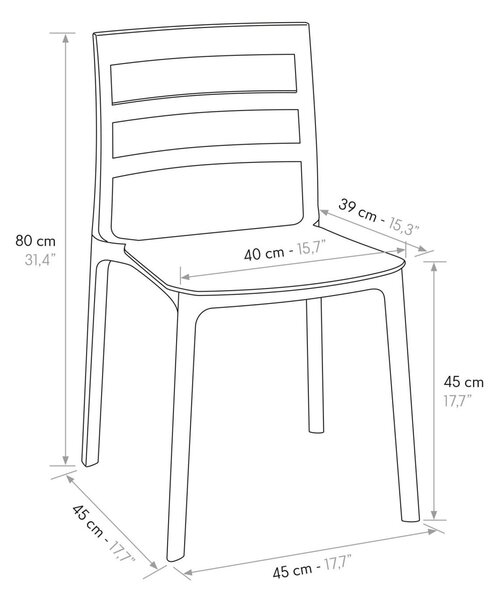 DOGE - sedia di design moderno polipropilene