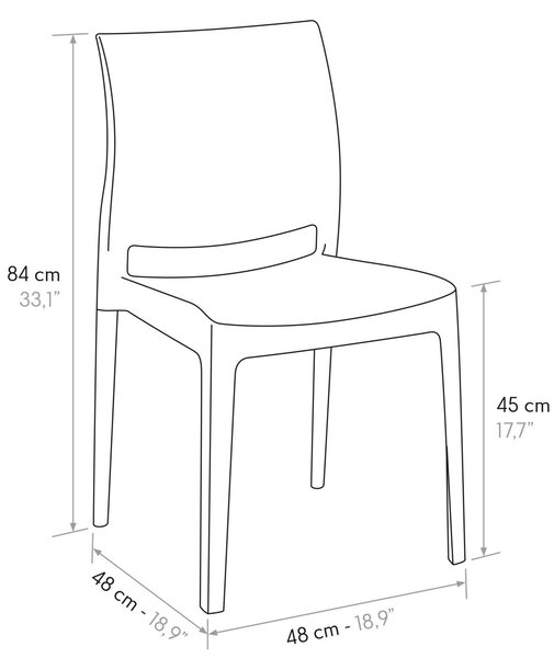 ELLIOT - sedia di design moderno polipropilene