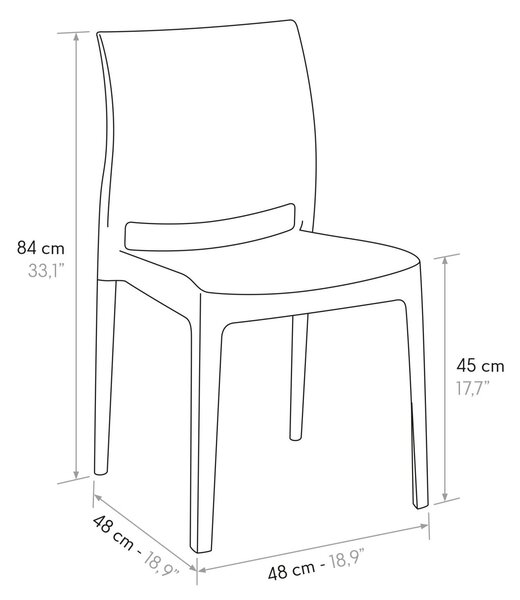 ELLIOT - sedia di design moderno polipropilene