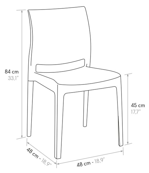 ELLIOT - sedia di design moderno polipropilene