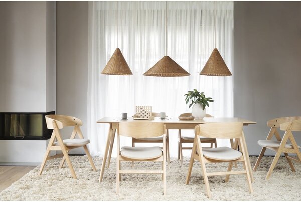Tavolo da pranzo pieghevole con piano in legno di frassino 190x90 cm Yumi - Rowico