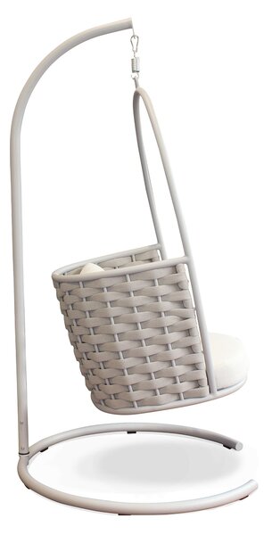 MATISSE - dondolo con struttura in allumino beige con corda beige