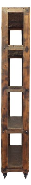 WINKY - mobile in legno riciclato con 5 ripiani su ruote