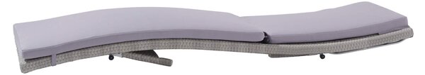 ELLIPSIS - lettino prendisole completo di cuscino intreccio in rattan sintetico