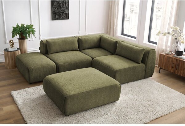 Divano angolare verde (variabile) Jeanne - Bobochic Paris