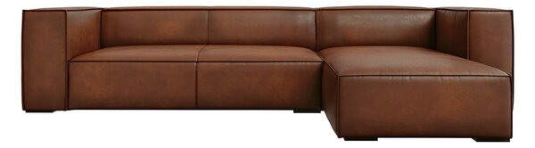 Divano angolare in pelle marrone cognac (angolo destro) Madame - Windsor & Co Sofas