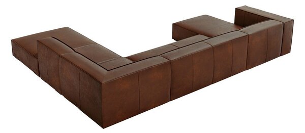 Divano angolare in pelle marrone cognac (angolo destro) Madame - Windsor & Co Sofas