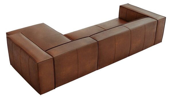 Divano angolare in pelle marrone cognac (angolo destro) Madame - Windsor & Co Sofas