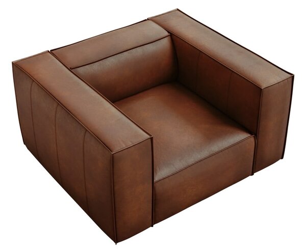 Poltrona in pelle marrone cognac Madame - Windsor & Co Sofas