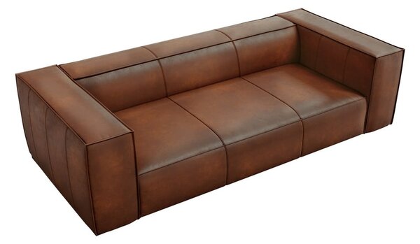 Divano in pelle marrone cognac 227 cm Madame - Windsor & Co Sofas