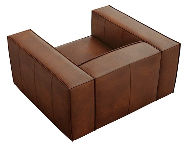 Poltrona in pelle marrone cognac Madame - Windsor & Co Sofas