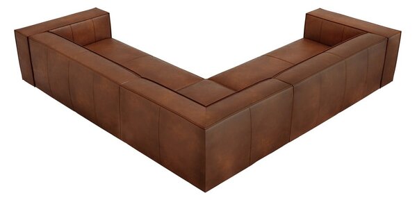 Divano angolare in pelle marrone cognac (variabile) Madame - Windsor & Co Sofas