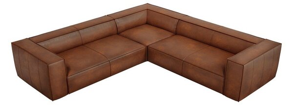 Divano angolare in pelle marrone cognac (variabile) Madame - Windsor & Co Sofas