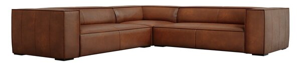 Divano angolare in pelle marrone cognac (variabile) Madame - Windsor & Co Sofas